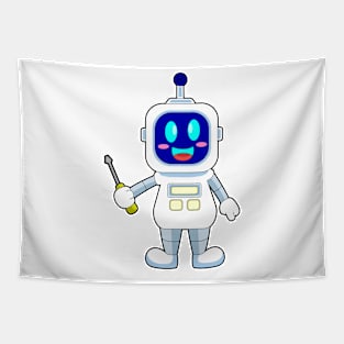 Robot Handyman Screwdriver Tapestry