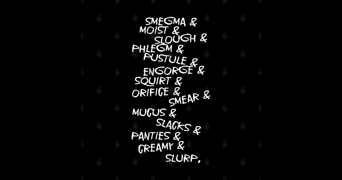 Gross Sounding Words List Handwriting Adult Humor Gift Sticker 