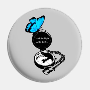 Blue butterfly | Compass | Quote Pin