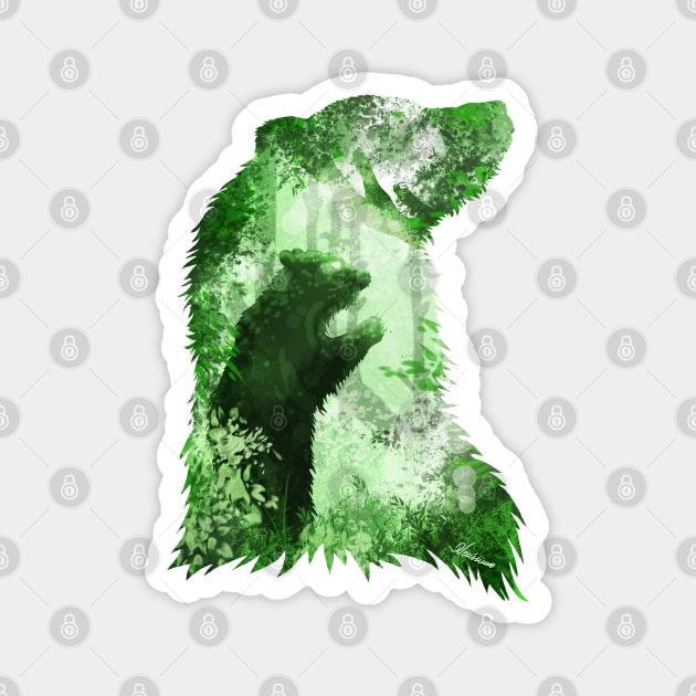 Evergreen Bear Magnet by DVerissimo