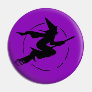 Witch Silhouette Pin