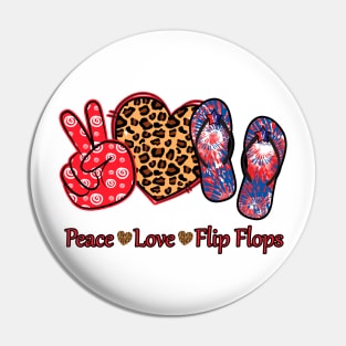 Peace Love Flip Flops Pin