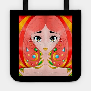 Anime Girl Manga Redhead Tote