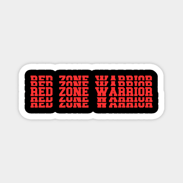 Red Zone Warrior American Football Tight End Design Magnet by Beth Bryan Designs