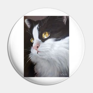 Black and White Tuxedo Cat Pin