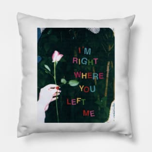 I’m right where you left me Pillow