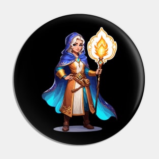 Mage Fantasy Illustration Pin