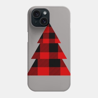 Pine Tree in Buffalo Plaid Pattern Phone Case