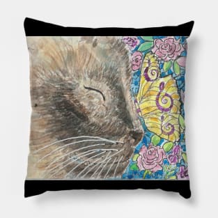 Siamese cat butterfly Pillow