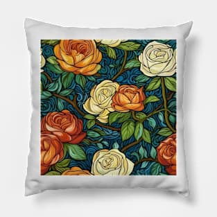 Van Gogh Roses Pattern 20 Pillow