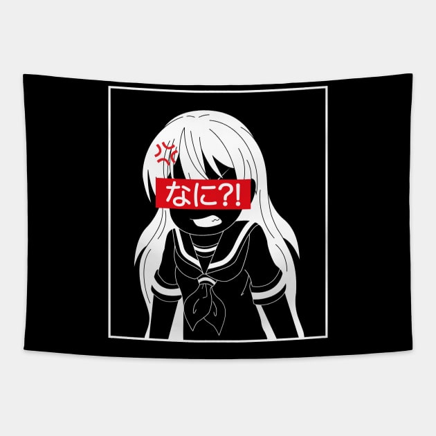 Nani Funny Japanese Anime Tapestry by KawaiiAttack