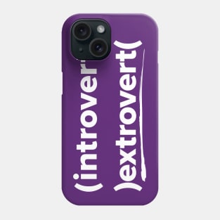 Funny introvert extrovert graphic Phone Case