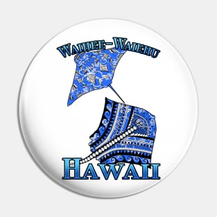 Waihee-Waiehu Vacation Tribal Stingrays Pin