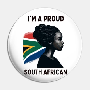 I'm A Proud South African Flag Pin