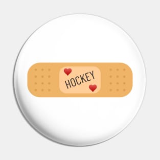 Hockey bandaid, hockey patch Pin