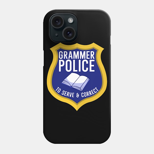 Grammer Police to serve and correct Phone Case by maxcode