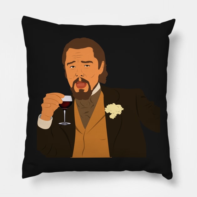 dicaprio laugh meme Pillow by TheAwesome