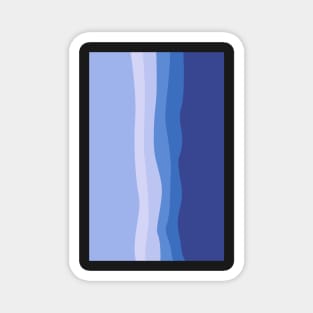 Blue purple stripes patterns Magnet