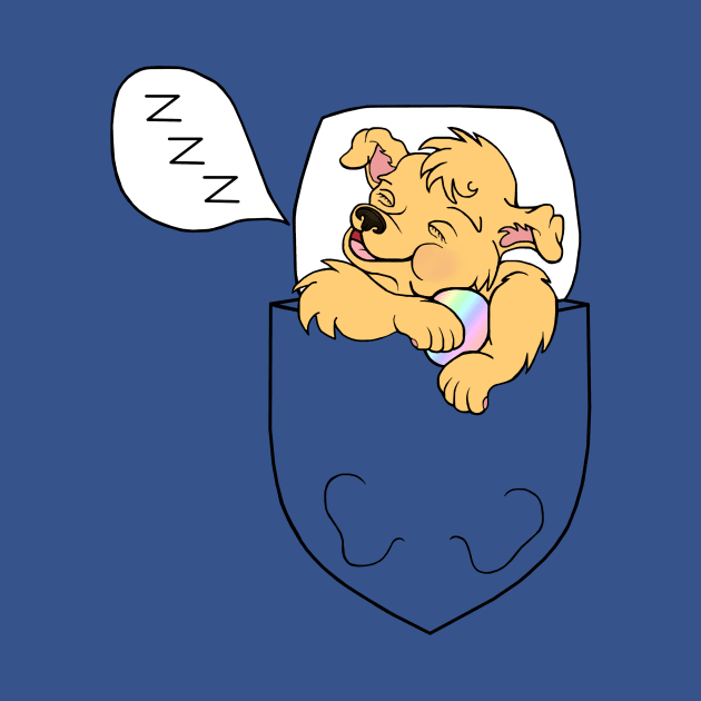 Sleepy Head Snoring Pocket Pup by Art by Deborah Camp