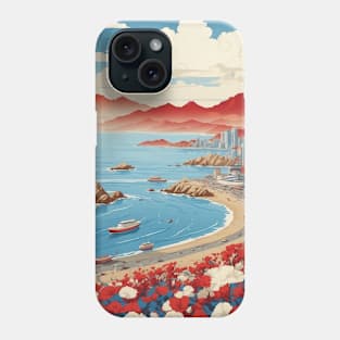 Busan South Korea Travel Tourism Retro Vintage Art Phone Case