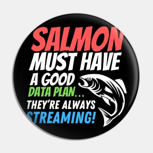 Salmon must have a good data plan - it’s always steaming! Funny data puns! Pin