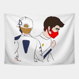Charles Leclerc & Pierre Gasly Tapestry