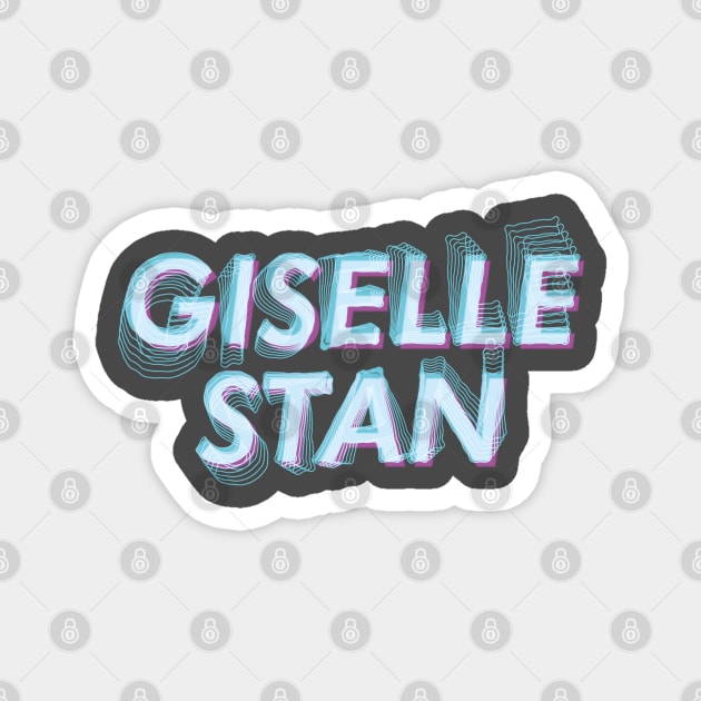 AESPA Giselle stan name futuristic text glitch MY | Morcaworks Magnet by Oricca