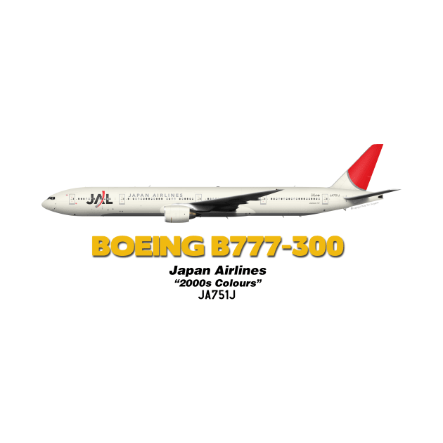 Boeing B777-300 - Japan Airlines "2000s Colours" by TheArtofFlying