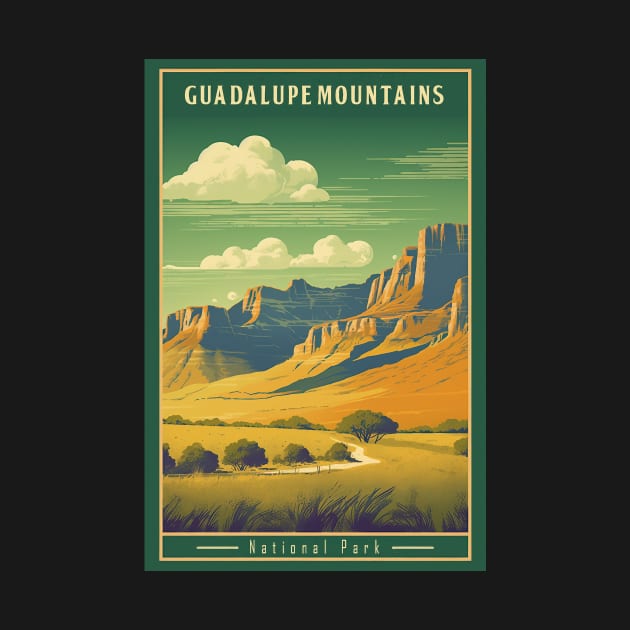 Guadalupe Mountains National Park Travel Poster by GreenMary Design