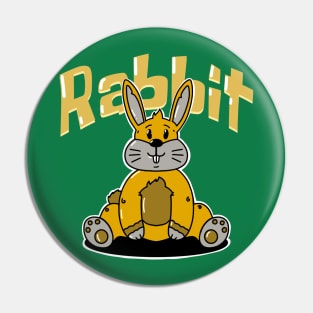 Tired Funny Cute Rabbit Pin