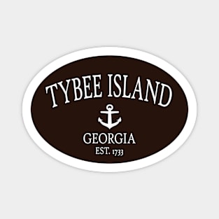 Tybee Island Georgia Sea Islands Anchor Brown Magnet