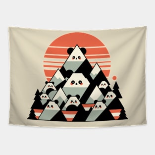 Panda Mountains Tapestry