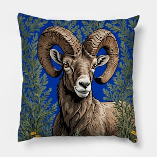 Nevada Desert Bighorn Sheep And Sagebrush 2 Pillow