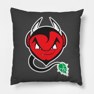 The Devil Made Me Brew It (smaller) Pillow