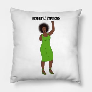 Disability is an Intersection Green Pillow