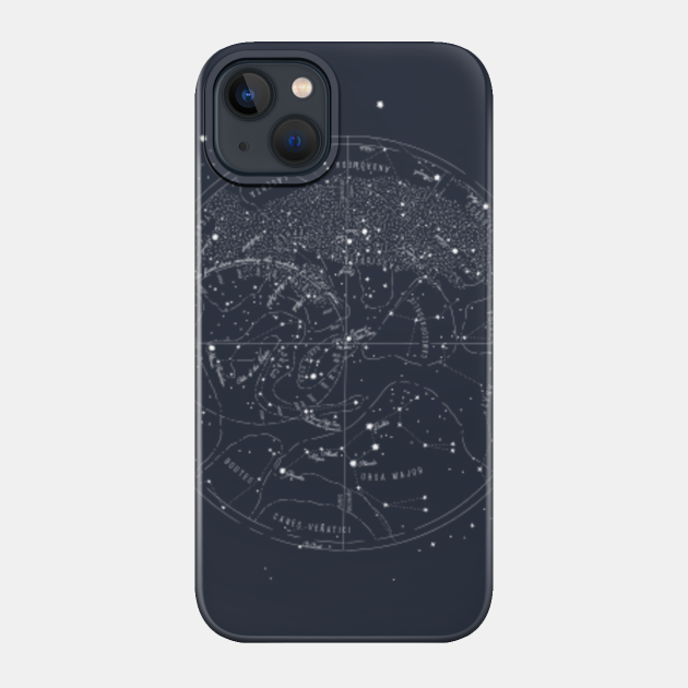 Vintage Northern Hemisphere Star Map - Constellations - Phone Case