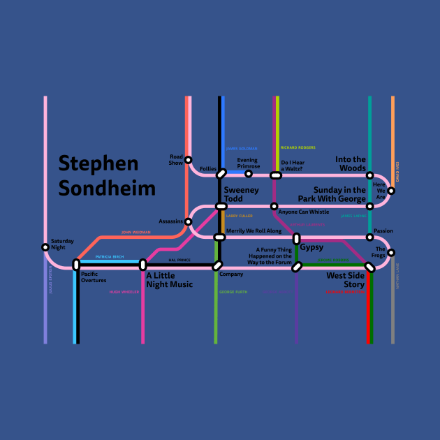 Stephen Sondheim Metro Subway Line - Horizontal by RetroFitted