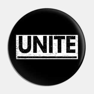 Unite! Typography White Pin