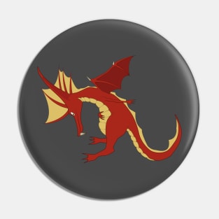 Bowing Cute Red Dragon Pin