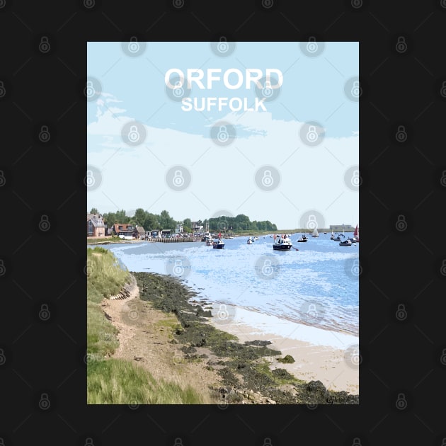 Orford Suffolk. Travel poster. Gift. by BarbaraGlebska