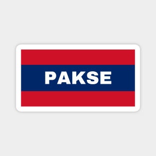 Pakse City in Laos Flag Colors Magnet