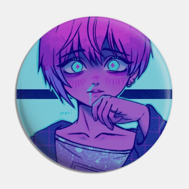 Neon, Anime, Cyan Blood, Pink hair, Digital Painting Pin by Dream.Mori