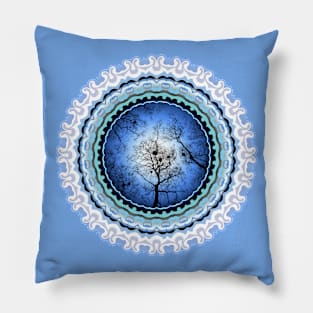 Tree in mandala Pillow