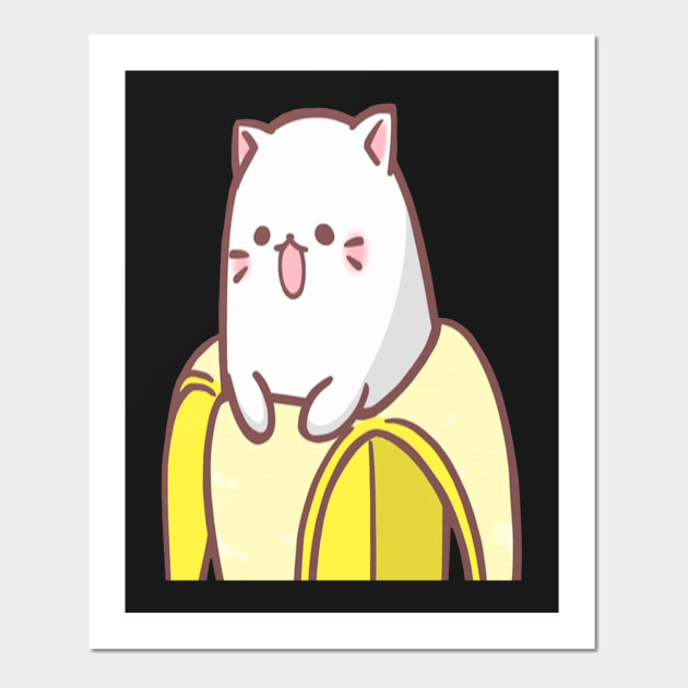 Banana Cat Cat Poster E Stampa Artistica Teepublic It