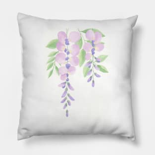 Wisteria Watercolor Pillow