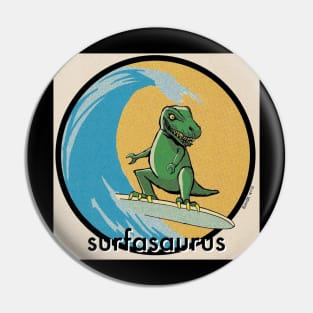 dino surfing Pin