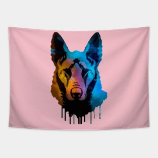 Dutch Shepherd Herder Dog Artwork Tapestry