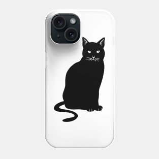 Bored Black Cat Phone Case