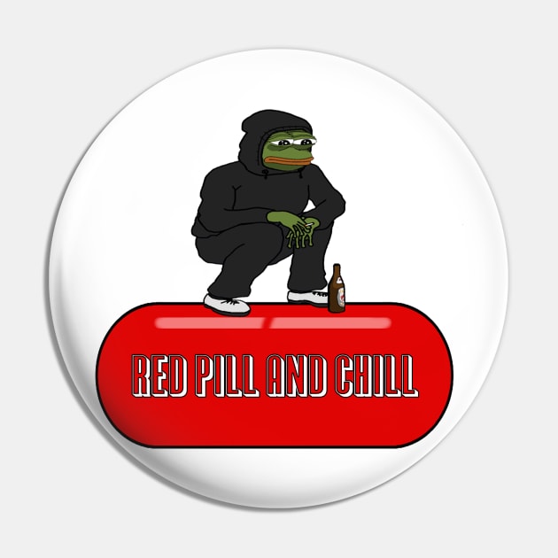Squatting Pepe Red Pill and Chill Pin by SquattingSlavTV