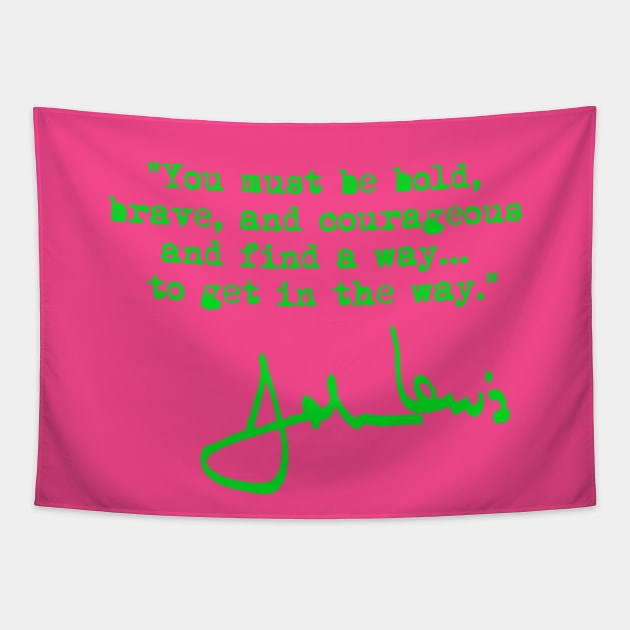 John Lewis - You must be bold... (green) Tapestry by skittlemypony